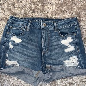 american eagle womens jean shorts size 10